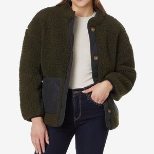 Reversible Mixed Media Faux Shearling Jacket